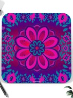 Sparkling Flower Round & Square Coaster Set of 6 Pcs