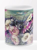 Purple White Flower Coffee Mug