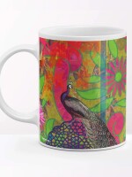 Vibrant and Unique Two Peacock Designer Coffee Mug