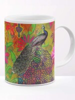 Vibrant and Unique Two Peacock Designer Coffee Mug