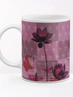 Designer Brown Lotus Flower Coffee Mug