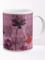 Designer Brown Lotus Flower Coffee Mug