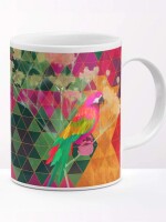 Beautifully Designed Colorful Two Parrot Travel Coffee Mug