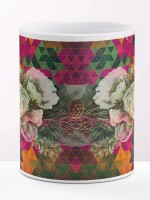 Unique Multicoloured Floral Travel Coffee Mug, floral compositions and contemporary designs.