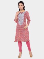 Beautiful pink cotton unstitched suit | dress material for women