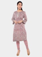 Cotton printed pink unstitched suit | dress material