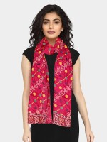 Luxurious jaipuri printed silk dupatta