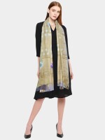 Printed silk jaipuri dupatta for women