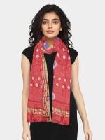 Printed silk jaipuri dupatta for women