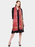 Printed silk jaipuri dupatta for women