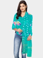 Printed silk jaipuri dupatta for women