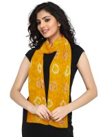 Gorgeous yellow & pink jaipuri silk dupatta