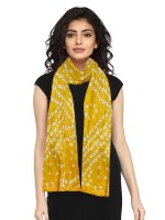 Yellow silk bandhani dupatta