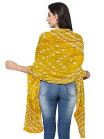 Yellow silk bandhani dupatta