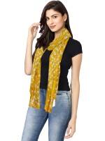 Yellow silk bandhani dupatta