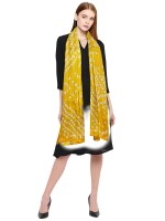 Yellow silk bandhani dupatta