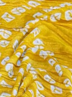 Yellow silk bandhani dupatta