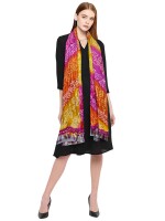 Multicolored printed art silk bandhani dupatta