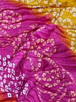 Multicolored printed art silk bandhani dupatta