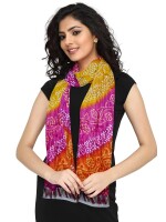 Multicolored printed art silk bandhani dupatta