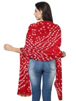 Printed silk bandhani dupatta