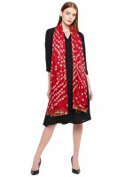 Printed silk bandhani dupatta