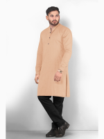 Men's long kurta in cambric cotton