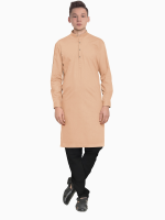 Men's long kurta in cambric cotton