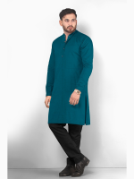 Men's long kurta in cambric cotton