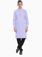 Men's long kurta in cambric cotton