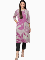 Pink cotton kurta for women