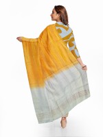 Mustard cotton kurta set with pant & dupatta set for women