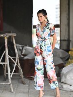 BEAUTIFUL FLORAL FORMAL JUMPSUIT, Designed with comfort