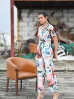 BEAUTIFUL FLORAL FORMAL JUMPSUIT, Designed with comfort