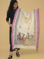 Gopiyan madhubani hand painted dupatta