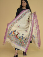 Gopiyan madhubani hand painted dupatta