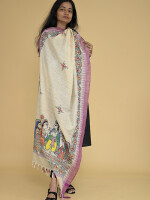 Gopiyan madhubani hand painted dupatta