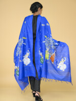 Tranquil Dupatta in Pattachitra Hand painted Munga Silk