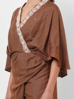 Women's western wear,  earthy, embroidery, wrap around by Vishesh Kapoor