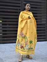 Munga silk krishnapriya hand painted dupatta