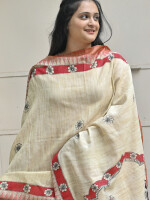 Beautiful hand painted madhubani cotton dupatta