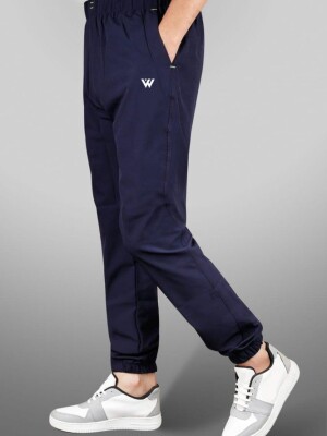 Navy blue polyester full length lower/pyjama for men's