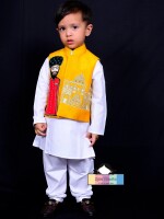 Puppeteer (Nehru Jacket Set) MUSTARD COLOUR JACKET SET FOR KIDS ETHENIC OR PARTRY WEAR