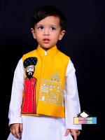 Puppeteer (Nehru Jacket Set) MUSTARD COLOUR JACKET SET FOR KIDS ETHENIC OR PARTRY WEAR