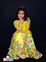 Bumblebee (Lehenga) LEMON YELLOW LEHENGA FOR KIDS , ETHNIC WEAR FOR KIDS