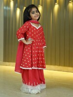 Cotton Laced Dupatta With Palazzo stylish plazzo set for kids best ethenic wear for kids