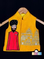 Puppeteer (Nehru Jacket Set) MUSTARD COLOUR JACKET SET FOR KIDS ETHENIC OR PARTRY WEAR