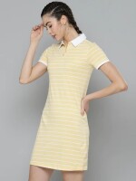 Yellow T-shirt Dress  Casual Style, Mini Length, Versatile Wear, Cotton Fabric, Round Neckline, Comfortable, Relaxed Fit, Sunny, Everyday Wear
