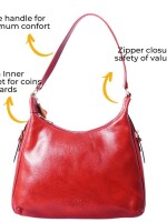 HOB01 – Energetic Burgundy, Shoulder bag, Classy, Elegant, Timeless, Refined, Premium quality, Versatile