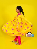 Sunshine (Anarkali) YELLOW BEAUTIFUL ANARKALI FOR KIDS , KIDS ETHENIC WEAR